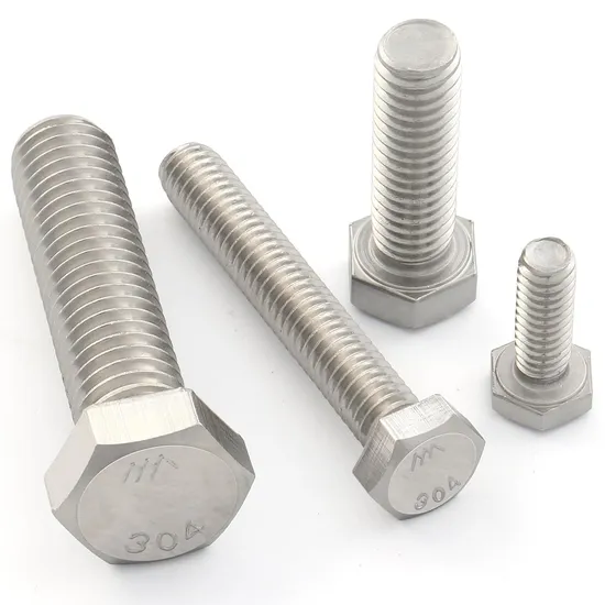 DIN931 DIN933 Hex Bolt Stainless Steel Hex Bolts Screws with Nuts Flat Washers Lock Washers